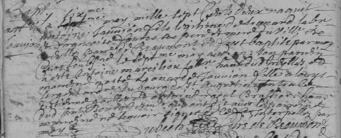 Naissance Antoine Jauvion 1702.jpg